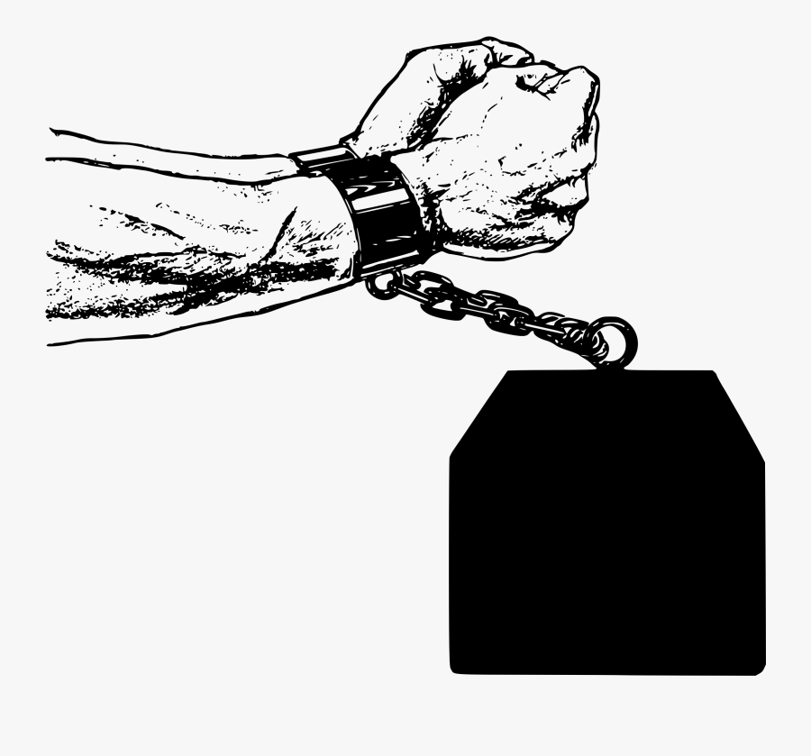 Prisoner - Clipart - Esclavo Blanco Y Negro, Transparent Clipart