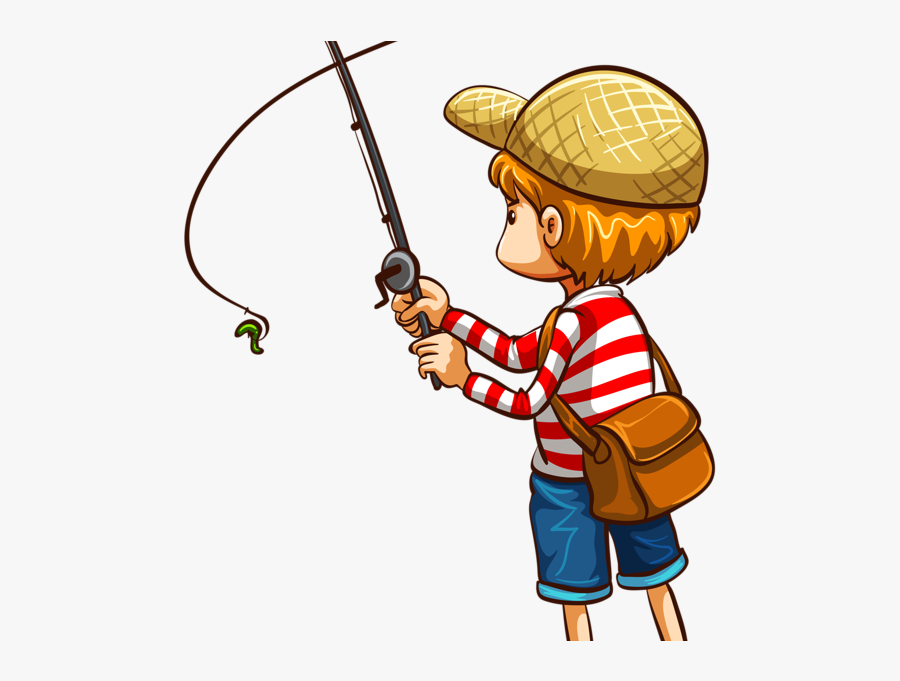 7 142 Man Fishing Stock Illustrations Cliparts - Cartoon Fishing, Transparent Clipart