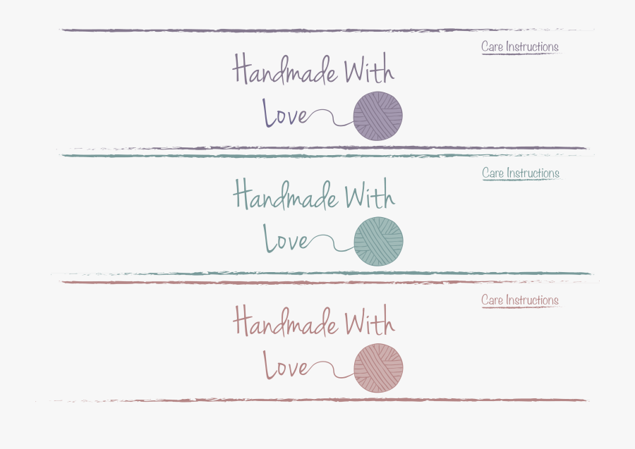 Handmade With Love Labels - Air Cairo, Transparent Clipart