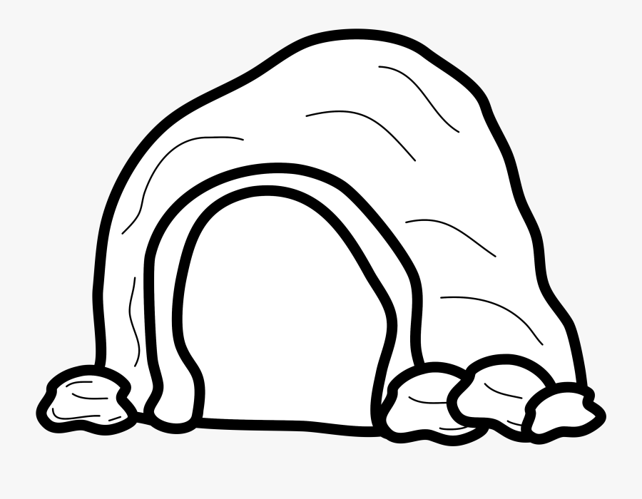 Black And White Manger Coloring Book Empty Tomb Line - Clipart Empty Tomb, Transparent Clipart