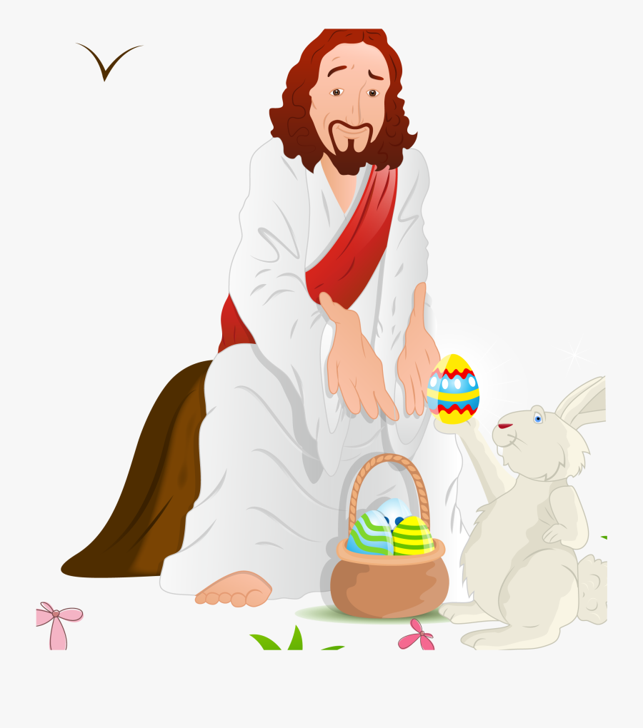 Easter Bunny Resurrection Of Jesus Illustration And - Easter Bunny Jesus Eggs, Transparent Clipart