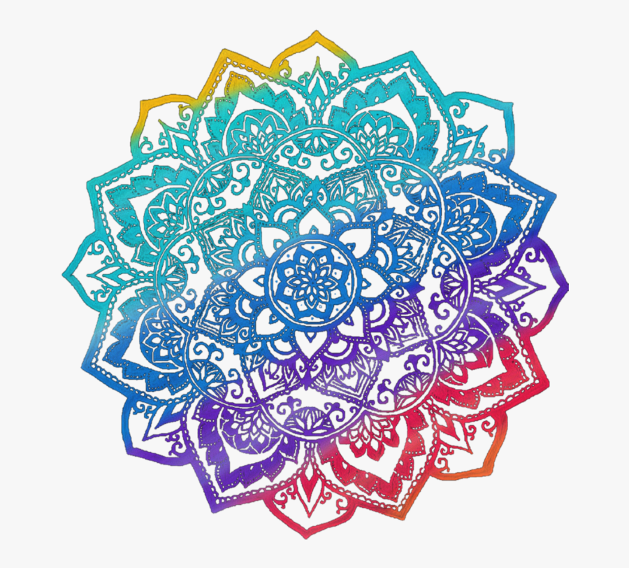 #mandala #mandalas #rainbow, Transparent Clipart