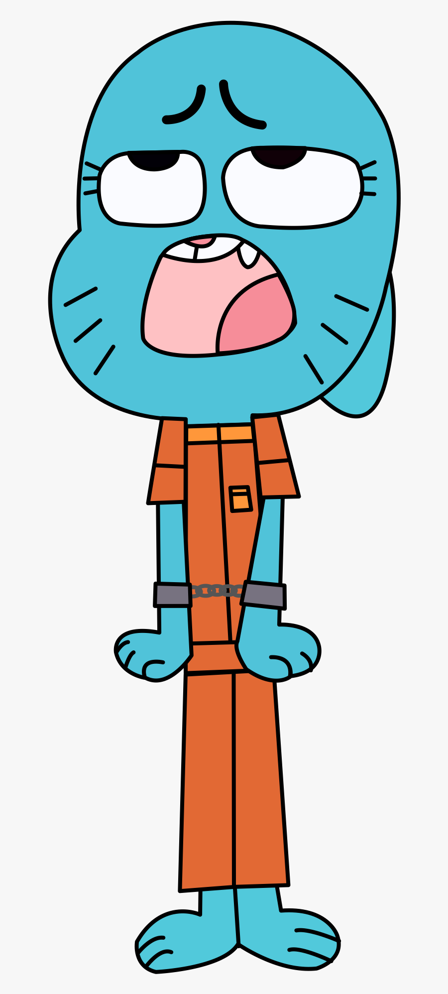 Nicole Watterson In A Orange Prison Jumpsuit By Zeldron-justice, Transparent Clipart