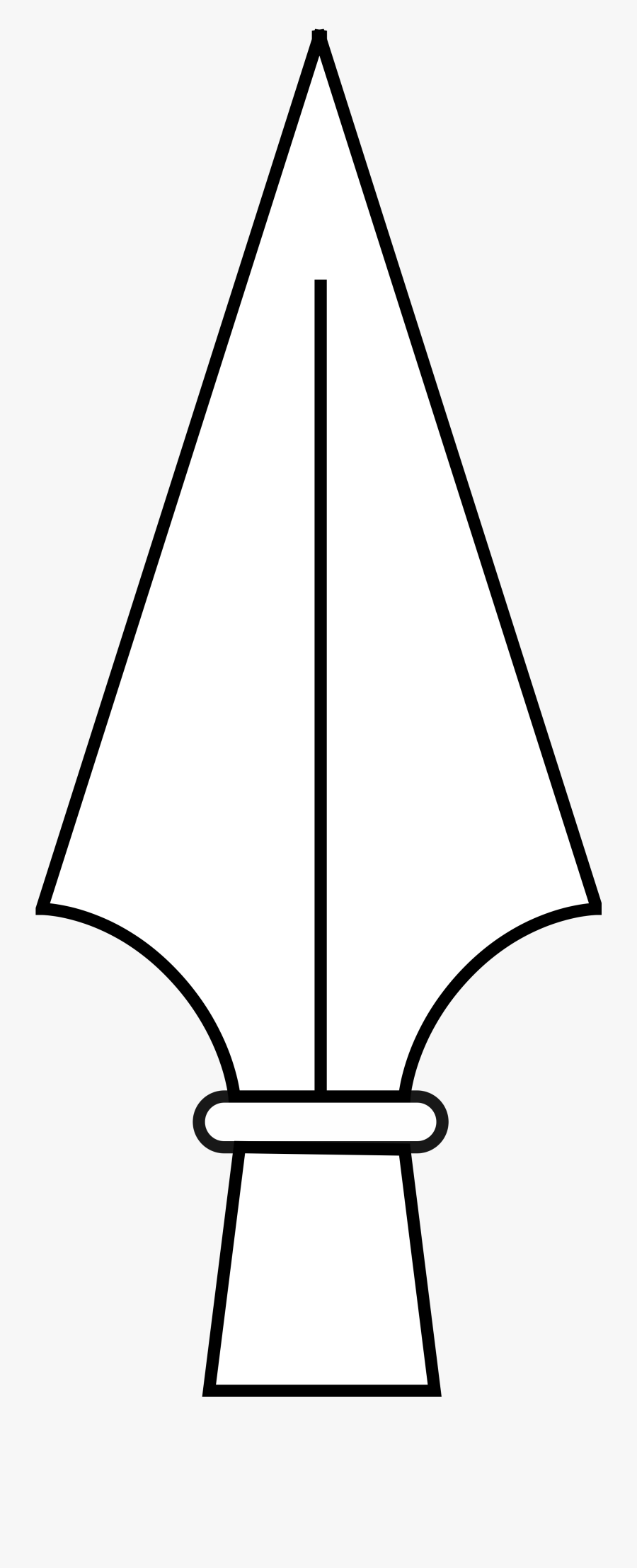 Collection Of Free Spear Drawing Lance Download On - Outline Of A Spear, Transparent Clipart