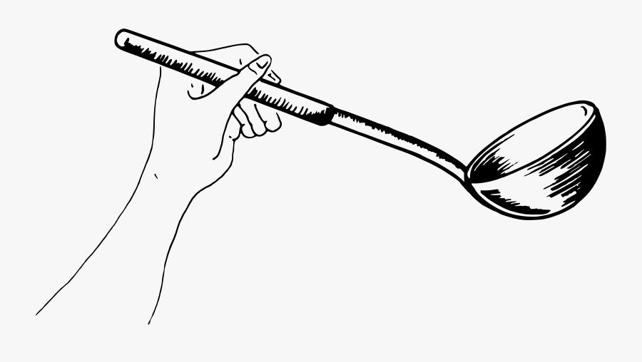 Useful For Developer Soup Ladle Clipart Bese64 Converted - Black And White Ladle, Transparent Clipart