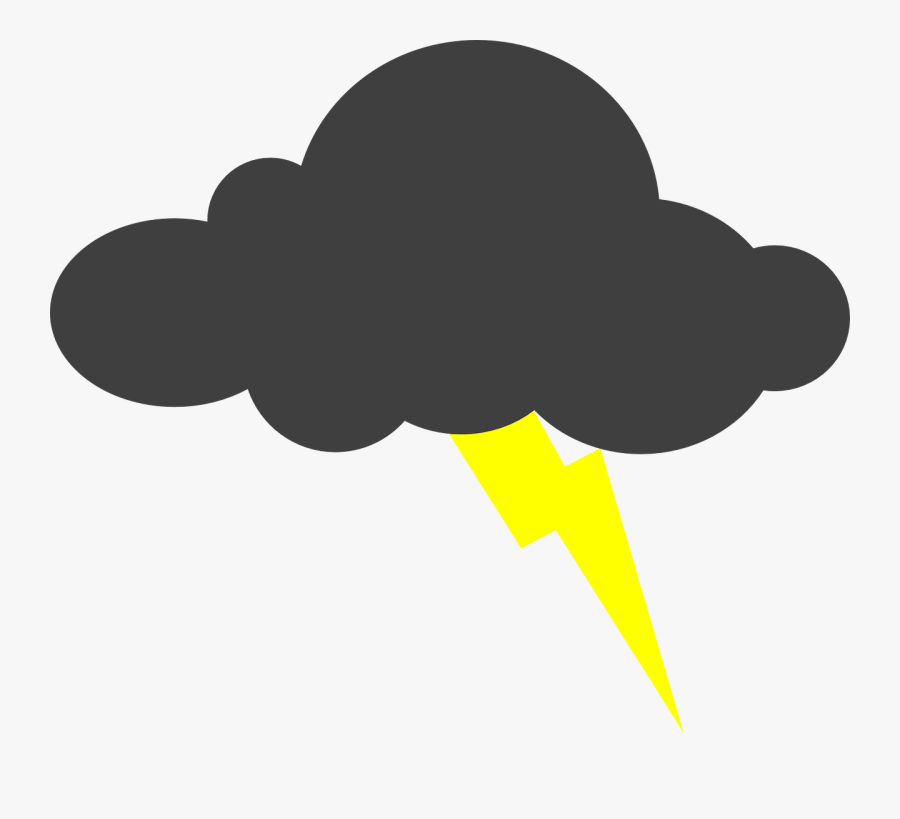 Thunder Clipart Thunderstorm - Animated Clouds And Lightning, Transparent Clipart