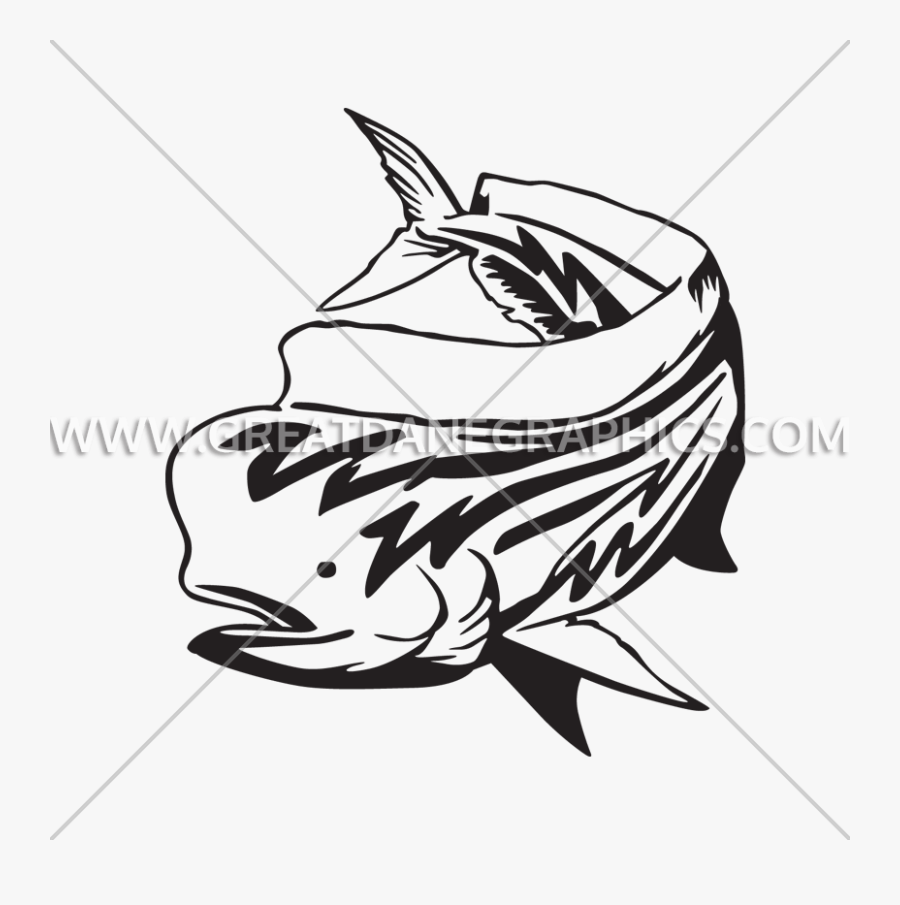 Fish Spear Clipart - Svg File Of A Mahi Mahi Tribal Fish, Transparent Clipart