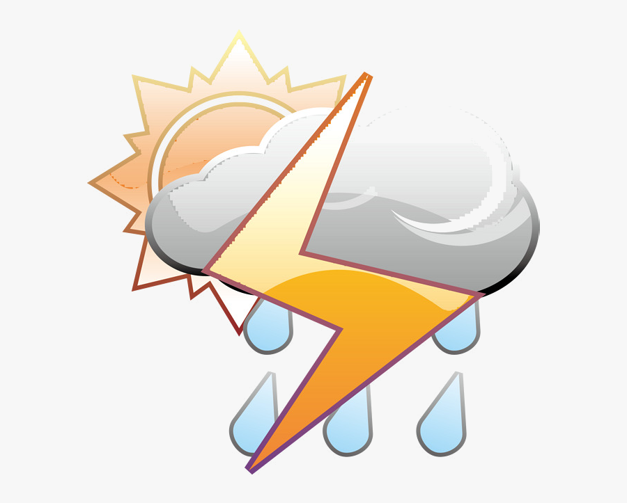 Thunderstorm Clipart Bad Weather Lightning Flashes - Lightning, Transparent Clipart