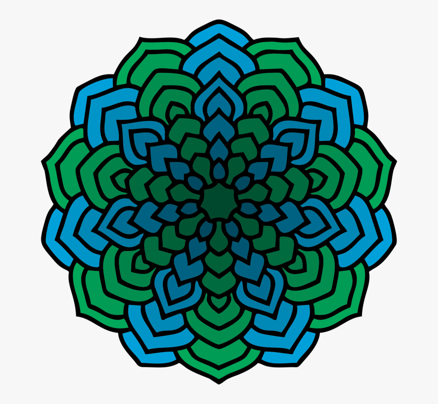 Flower,leaf,symmetry - Difficult Mandalas Coloring Pages, Transparent Clipart