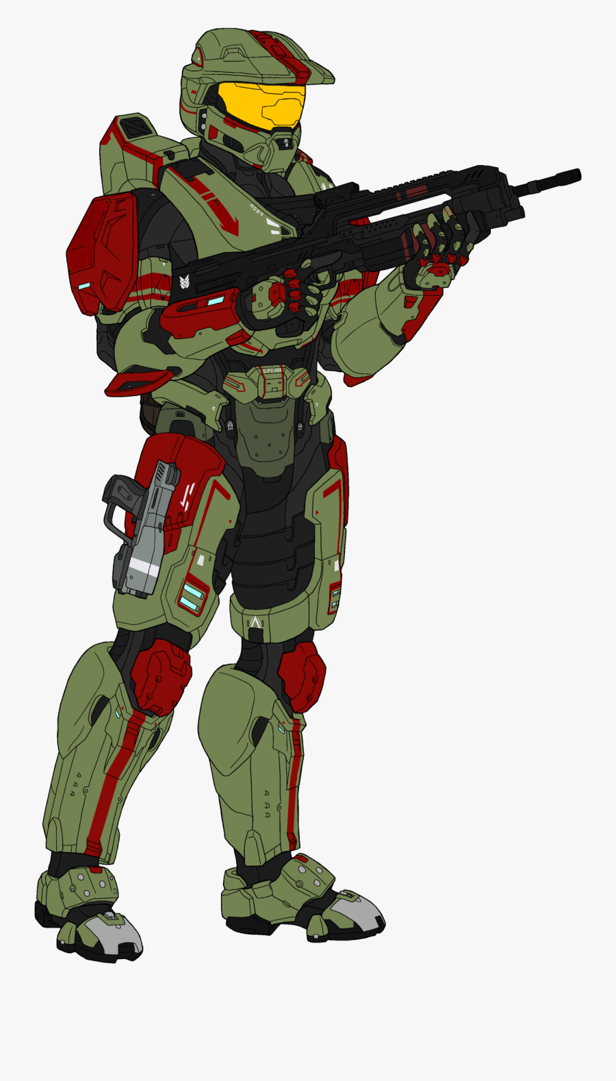 Spear Clipart Fallout - Halo Spartan Armor Fan Art Png, Transparent Clipart