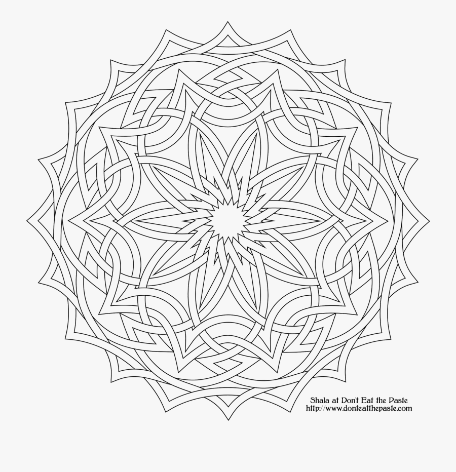 High Resolution Coloring Book Clipart - Mathematical Optical Illusions, Transparent Clipart