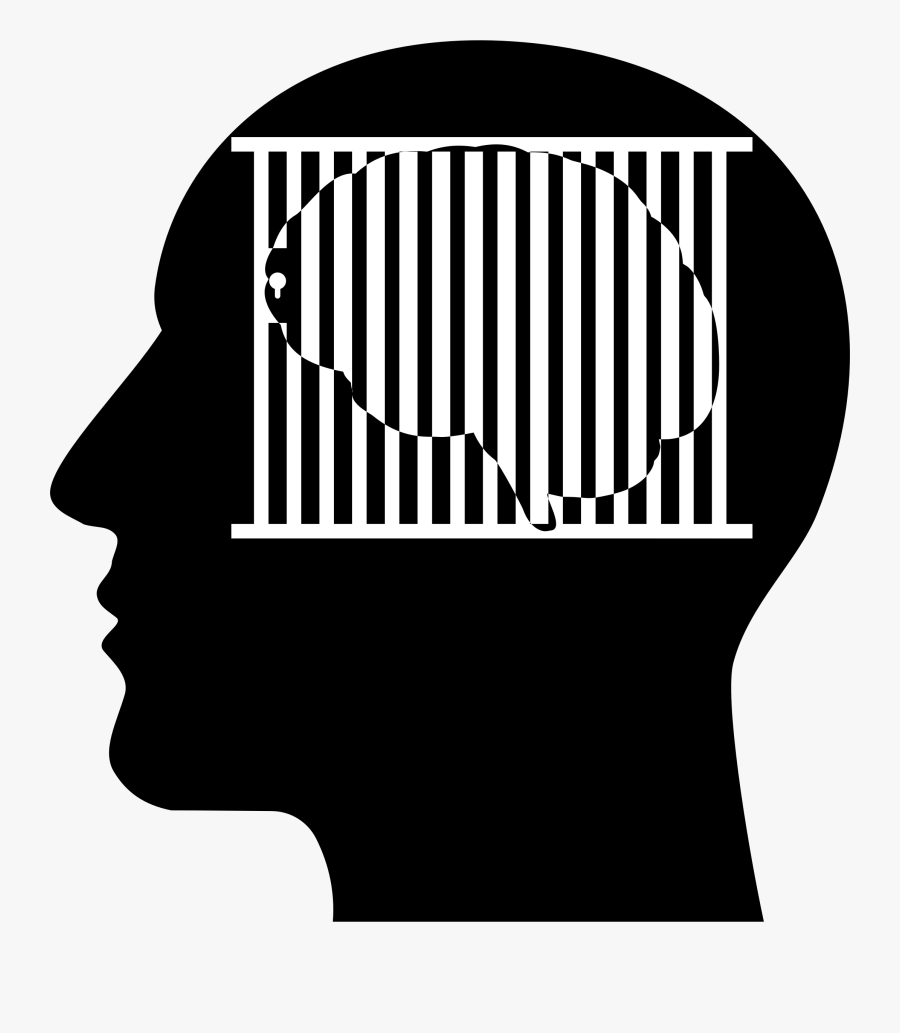 Black And White Emotional Intelligence, Hd Png Download - Head Silhouette Front Brain, Transparent Clipart