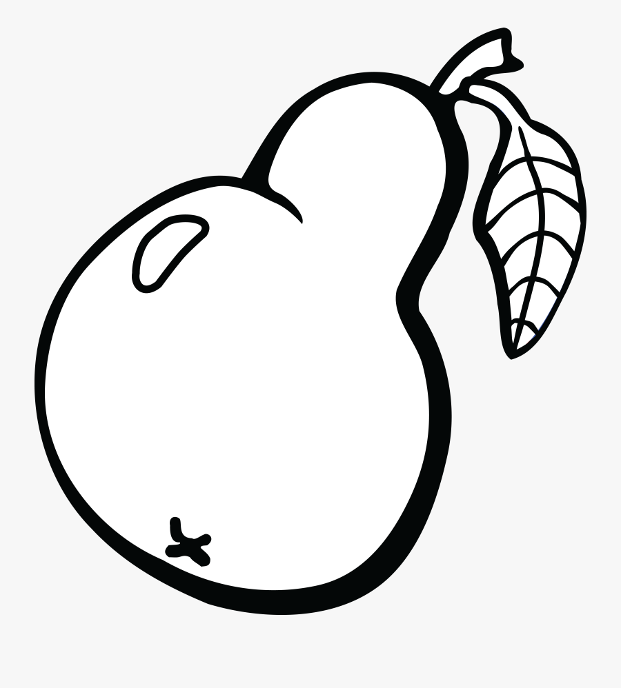 Free Clipart Of A Pear - Pears Black And White Clip Art, Transparent Clipart