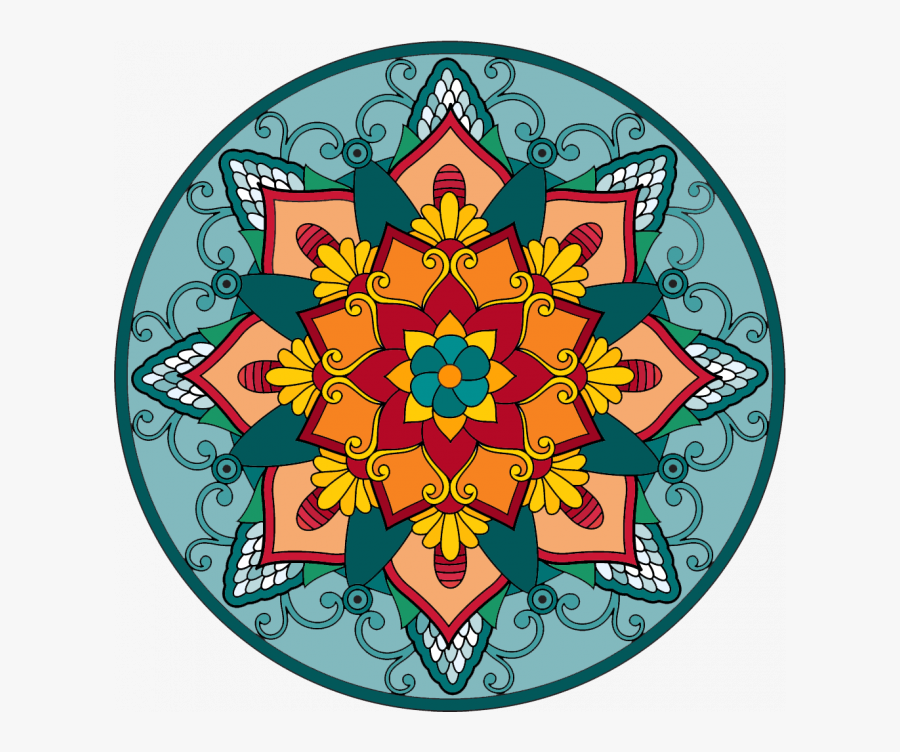 Color Mandala Clip Art, Transparent Clipart