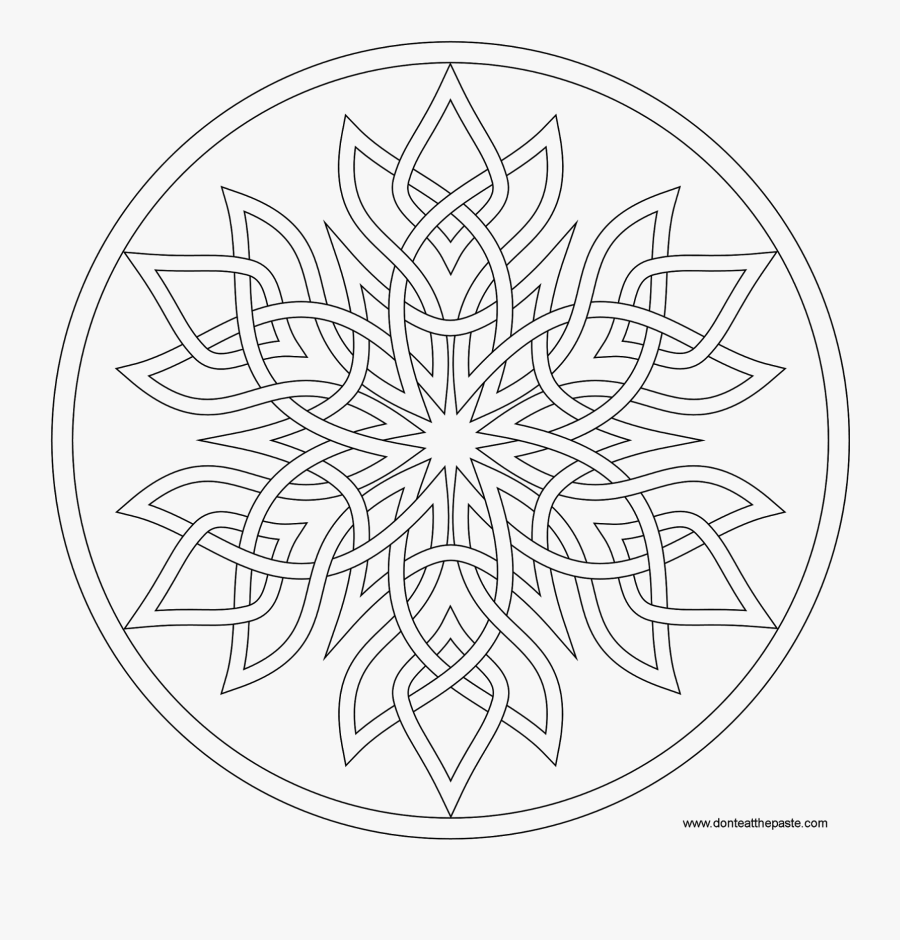 Mandala Clipart Blank - Mandala For Coloring Png, Transparent Clipart