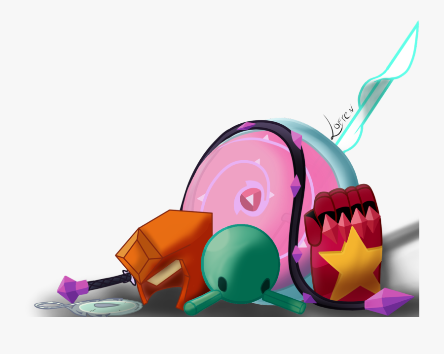 Pearl"s Spear, Garnets Gauntlet, Amethyst"s Whip, Lapis"s - Illustration, Transparent Clipart