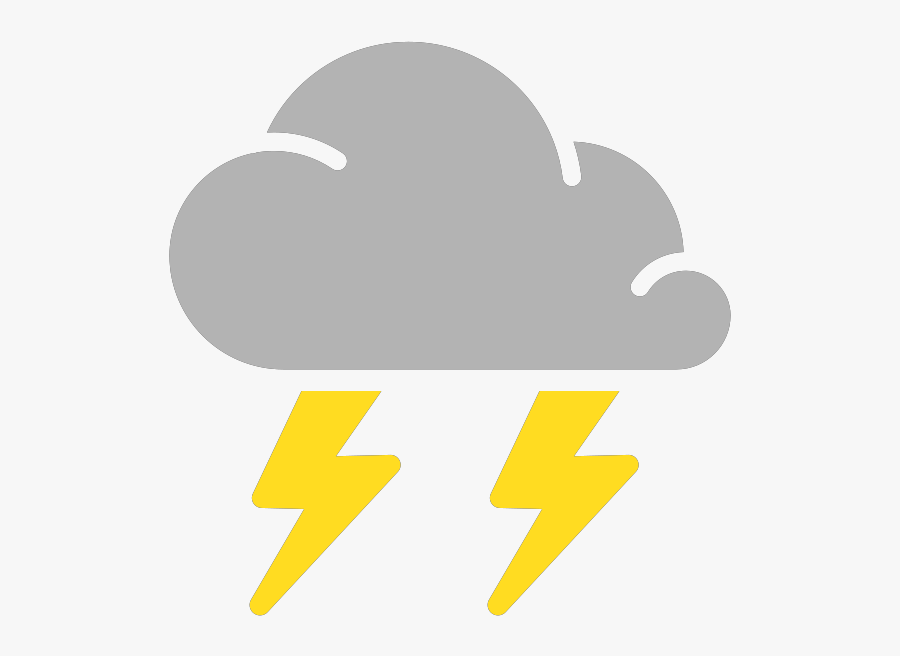 Thunderstorm Clipart Thunderstorm Weather - Transparent Background Free Thunderstorm Weather Icon, Transparent Clipart