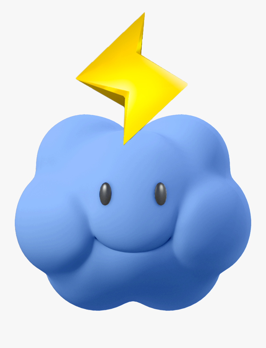 Thundercloud Mario Kart - Storm Cloud In Mario Kart, Transparent Clipart