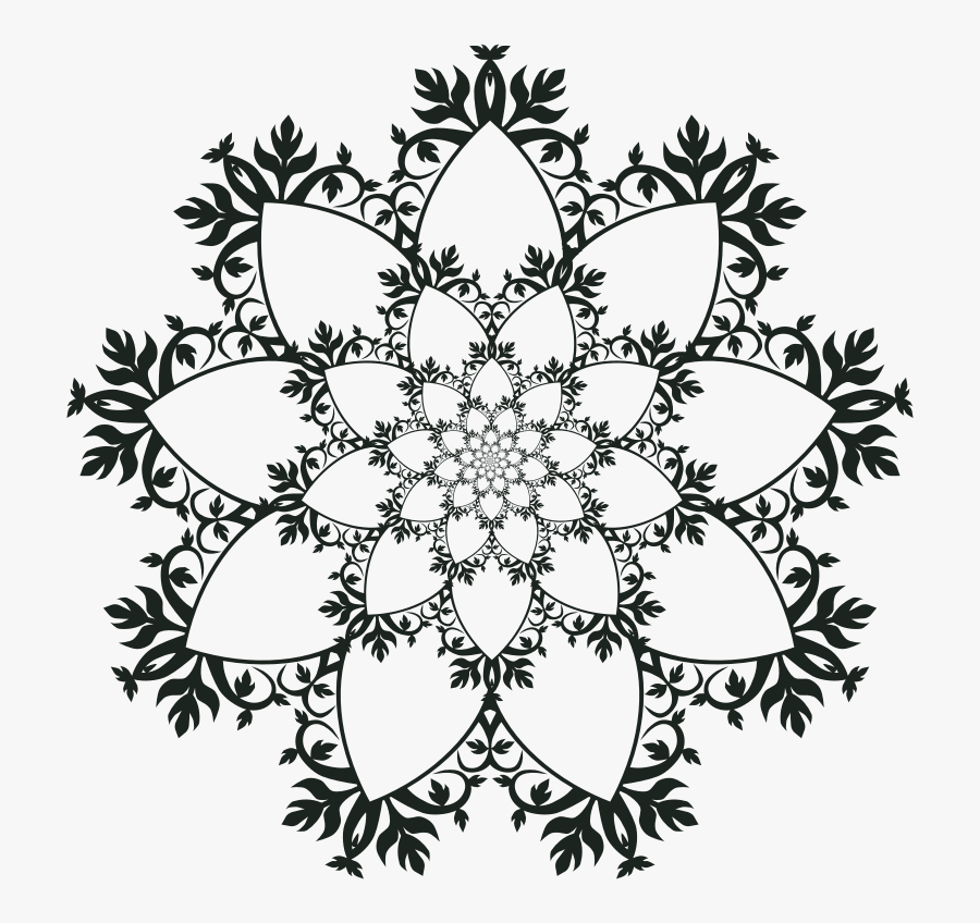 Mandala Borders, Transparent Clipart