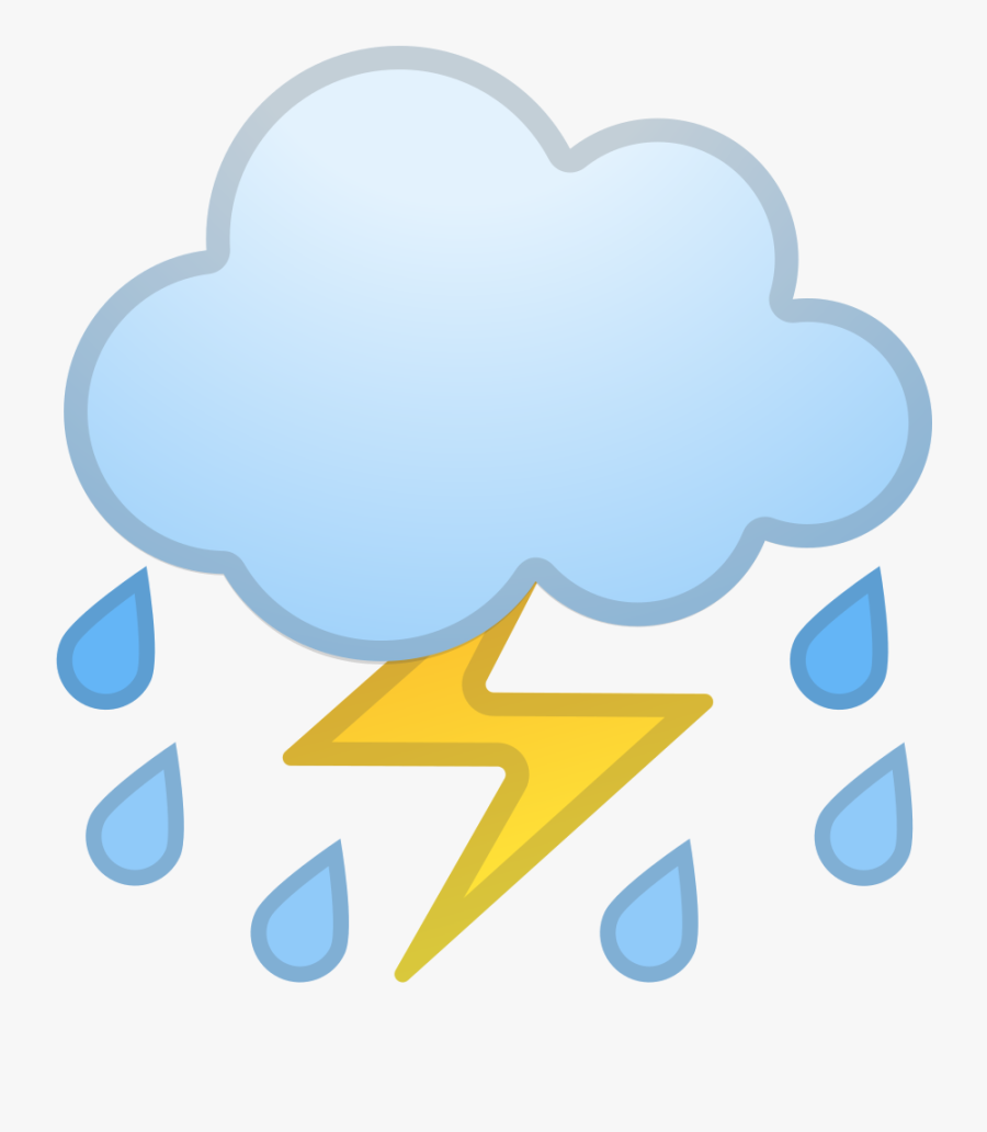 Cloud With Lightning And Rain Icon - Nube Lloviendo Y Con Rayos, Transparent Clipart