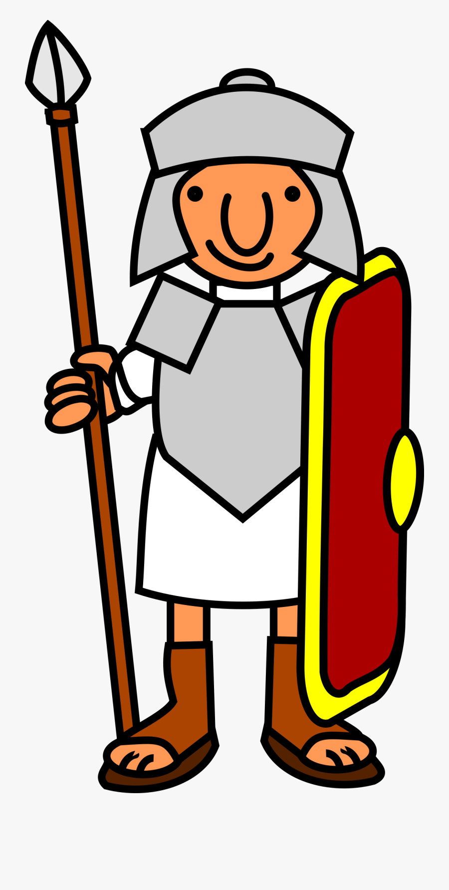 Clipart - Roman Soldier Clipart, Transparent Clipart