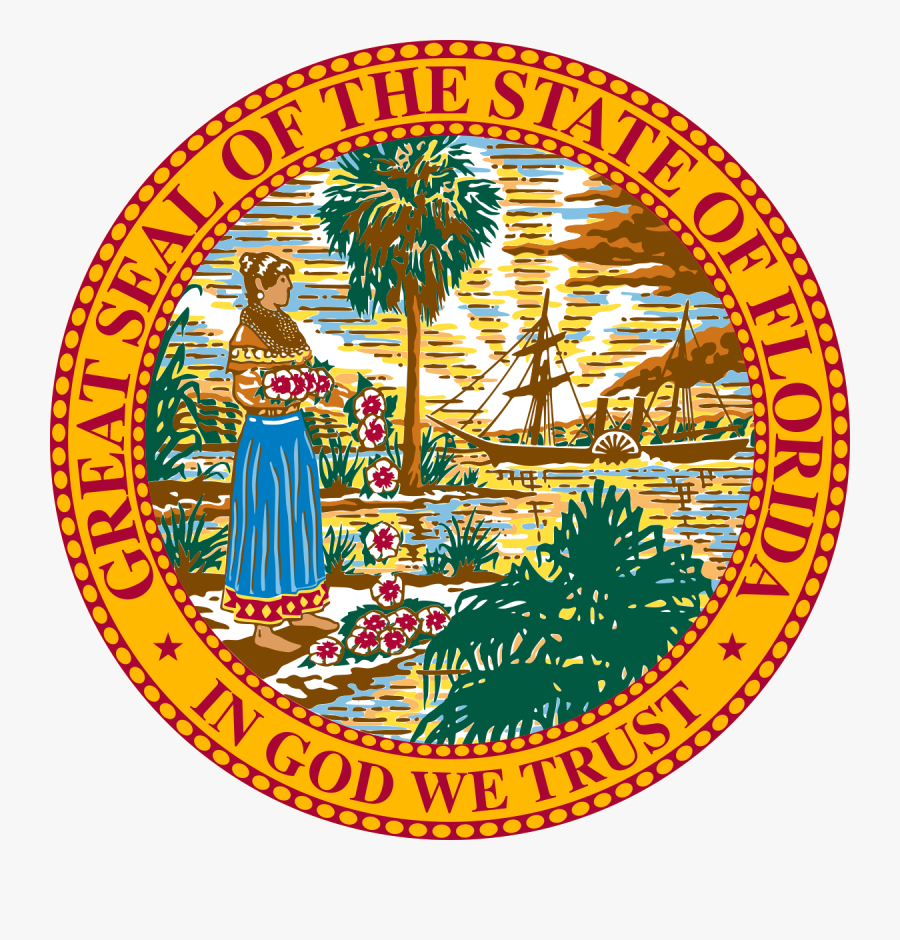 Capitol Clipart Constitutional Government - Florida Seal, Transparent Clipart