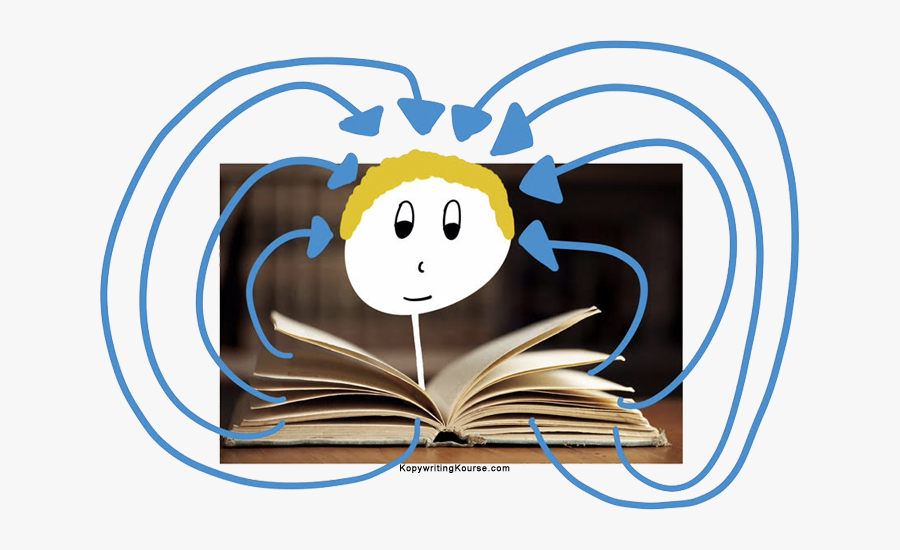 Absorbing Knowledge From Book - Cartoon, Transparent Clipart