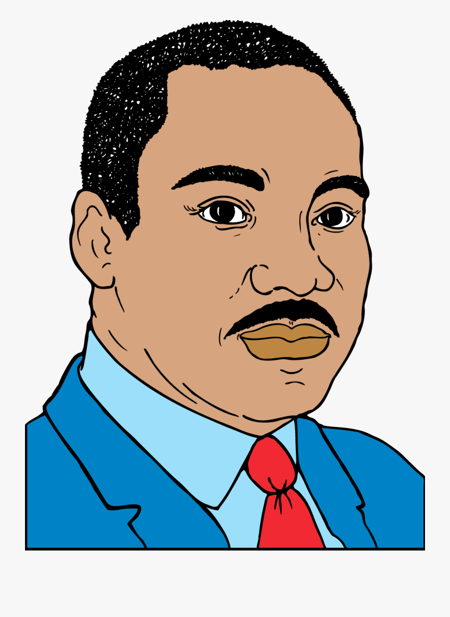 Martin Luther King Cartoon Drawing, Transparent Clipart