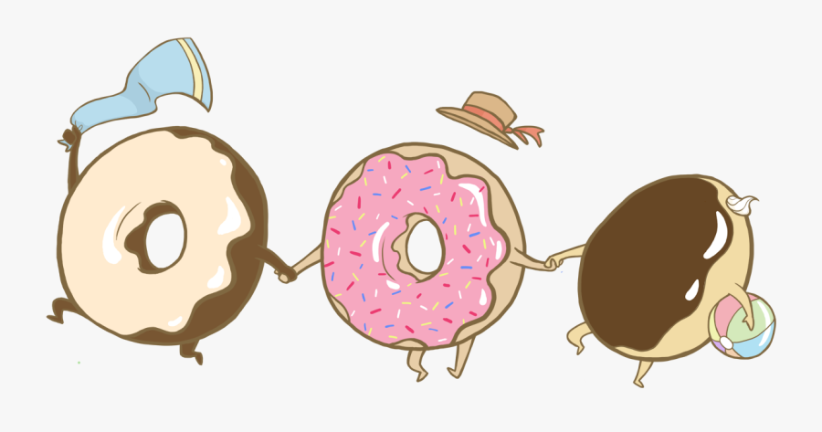 Drawn Doughnut Tumblr Cartoon - Happy Donut Png, Transparent Clipart