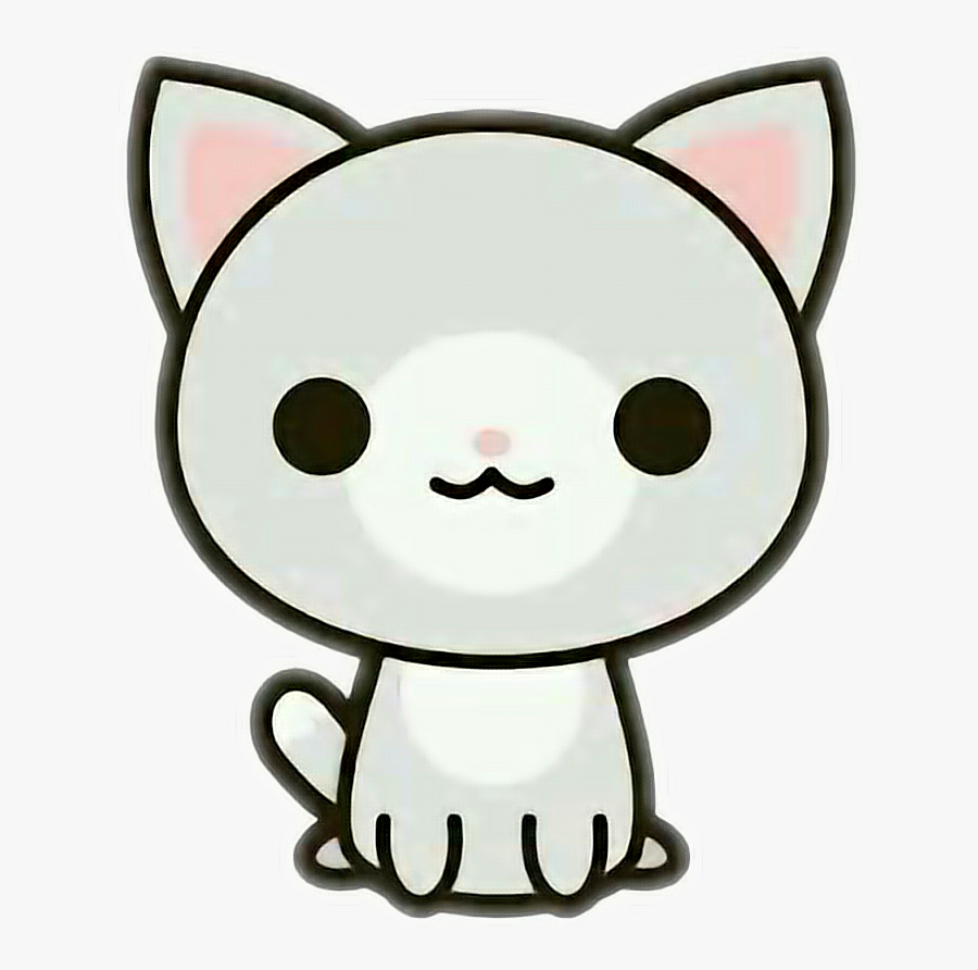 Cat Kawaii Cute Tumblr Wtf Amopicsart❤ Clipart , Png - Kawaii Cat, Transparent Clipart