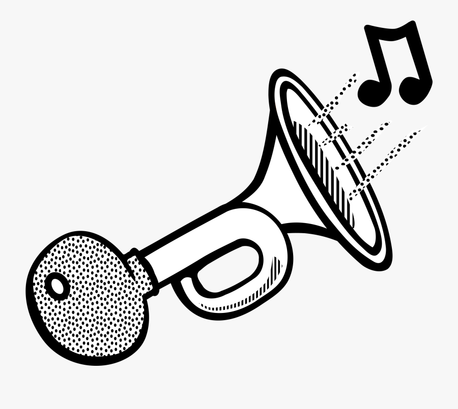 Clip Art Air Horn Clip Art - Horn Black And White, Transparent Clipart
