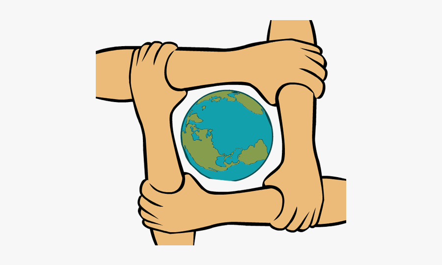 Clip Art King Martin Luther Day Join Hands Globe - Hands Joining Together Clip Arts, Transparent Clipart