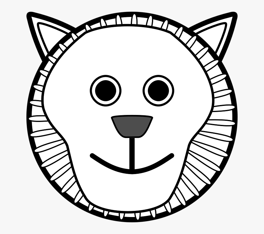 Wildcat Clipart Lion - Tiger Face Cartoon Drawing, Transparent Clipart