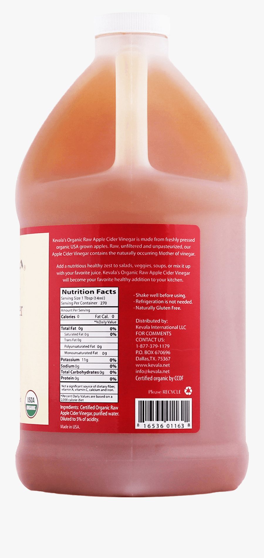Buy Online Organic Apple Cider Vinegar Kevala Clip - Plastic Bottle, Transparent Clipart