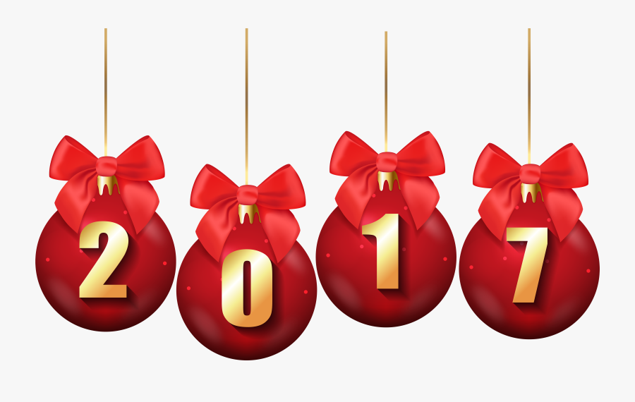 2017 Christmas Balls Transparent Png Clip Art Imageu200b - 2017 Christmas Clipart, Transparent Clipart