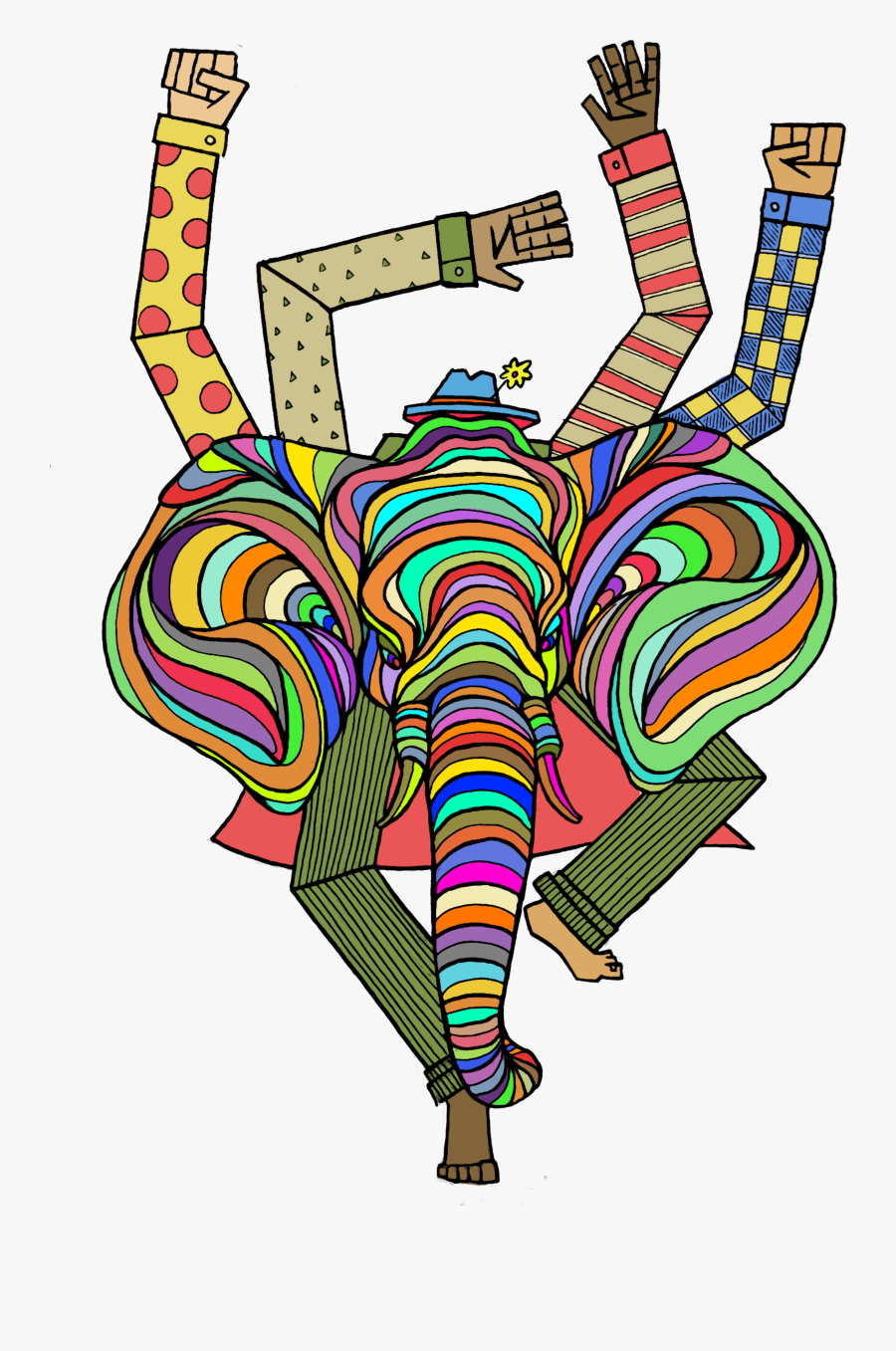 This Ganesha Inspired Elephant Captures Elements Of - Illustration, Transparent Clipart