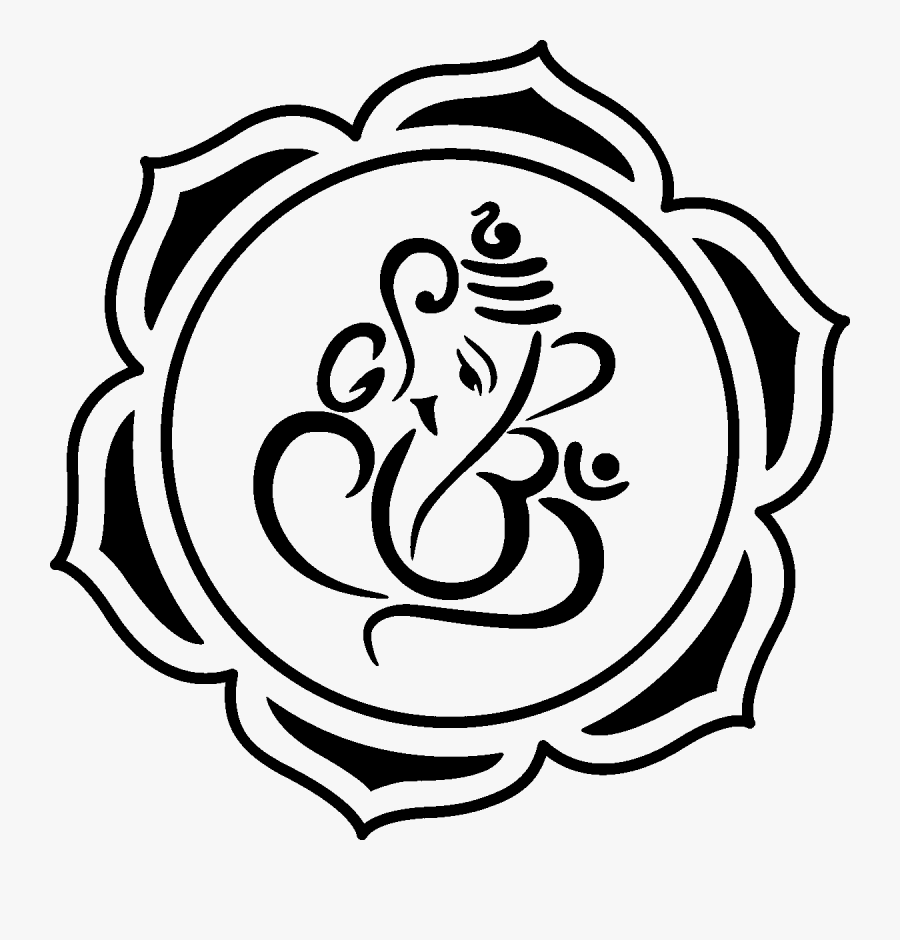 Ganesha Lotus Drawing Www Pixshark Com Images Free - Ganesh Line Art, Transparent Clipart