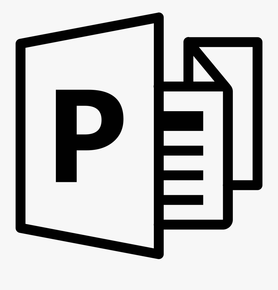 Transparent Microsoft Word Icon Png - Microsoft Word Logo Black And White, Transparent Clipart