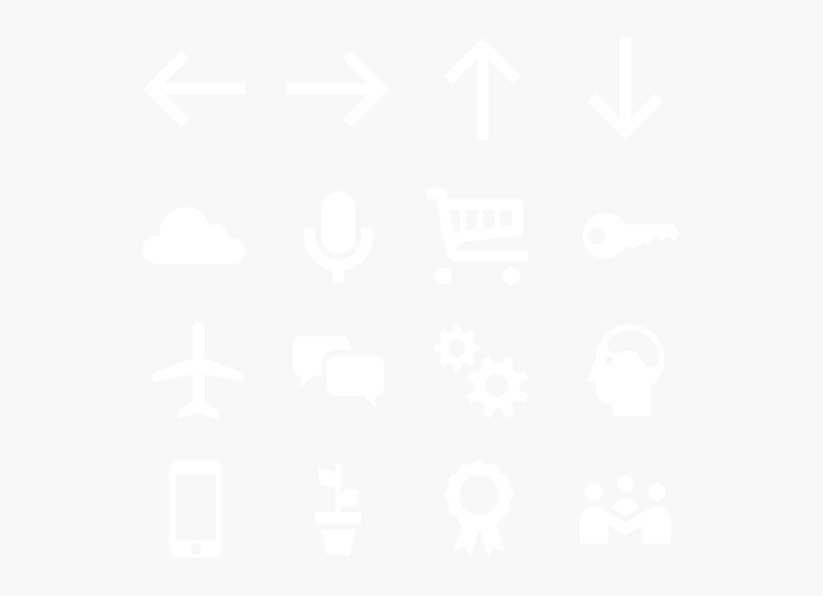 White Icons For Powerpoint, Transparent Clipart