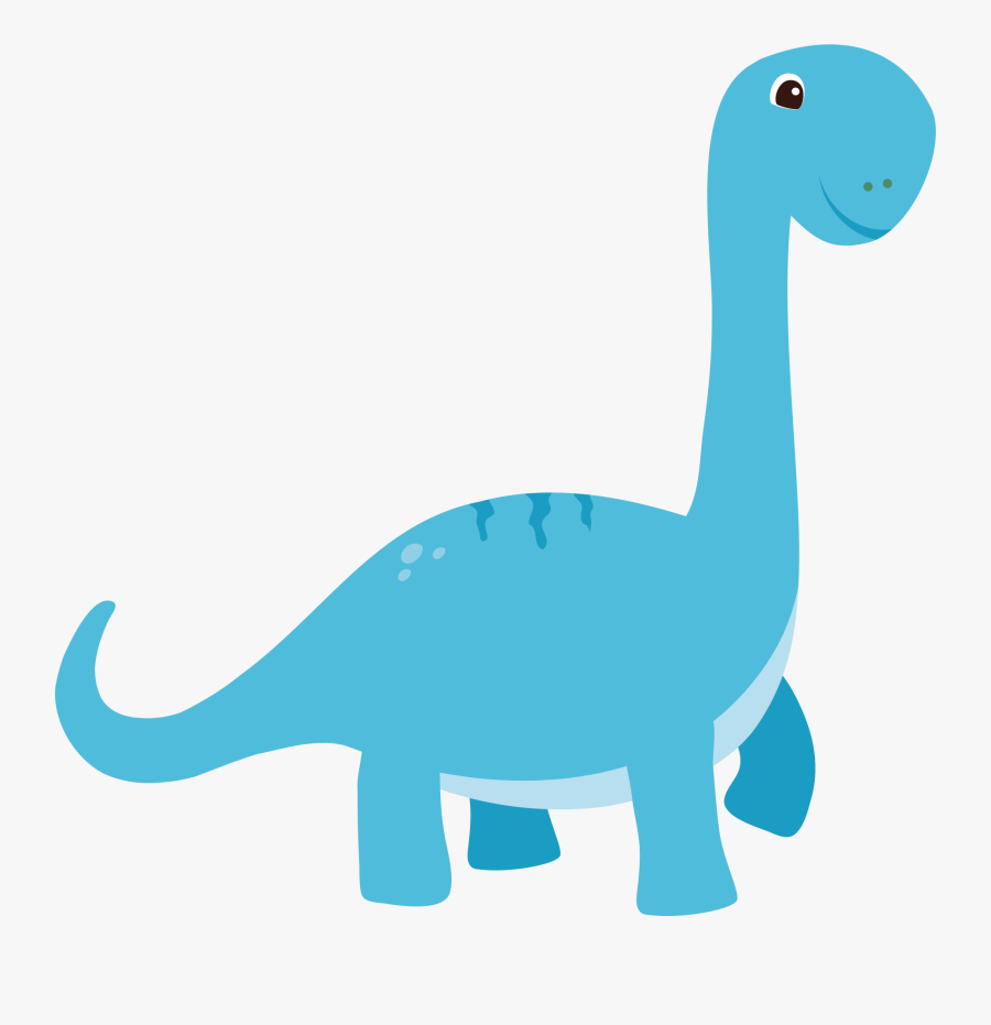 Dinosaur Euclidean Vector Clip Art - Blue Dinosaur Cartoon Png, Transparent Clipart