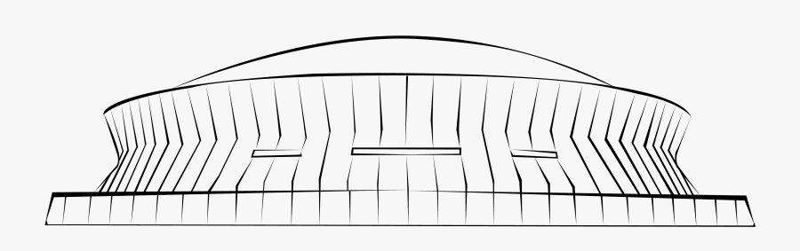 New Orleans Superdome Vector Clip Art - Architecture, Transparent Clipart