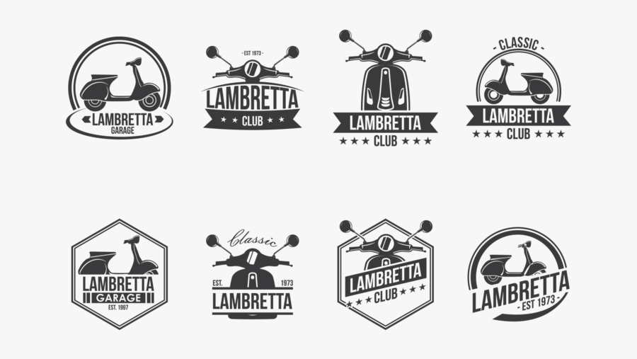 Lambretta Labels Vector - Vespa Vector Logo, Transparent Clipart