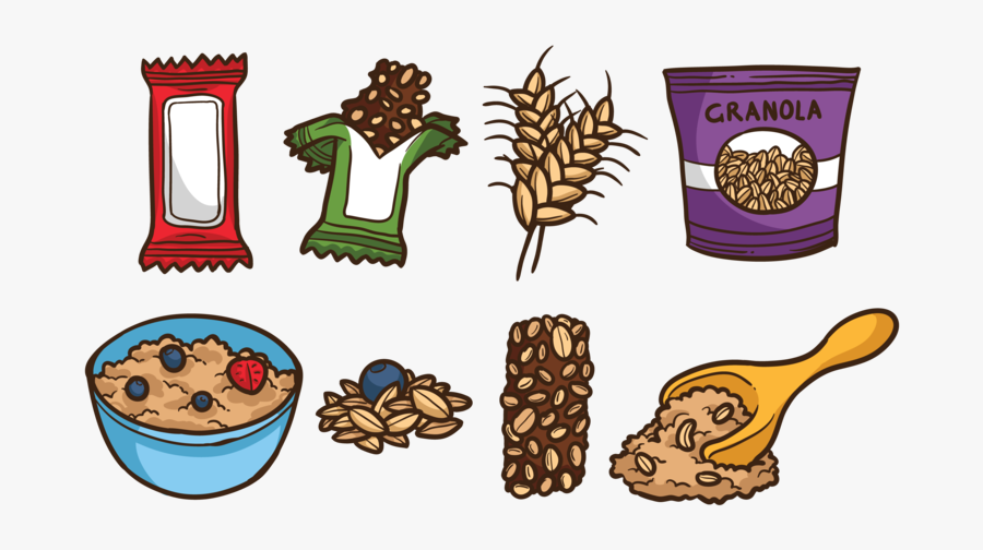 Hand Drawn Granola Granos En Ingles Y Español , Free Transparent