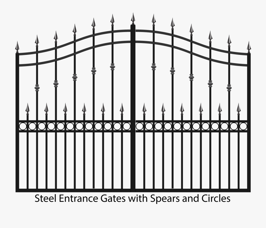 Wrought Iron Gates, Transparent Clipart