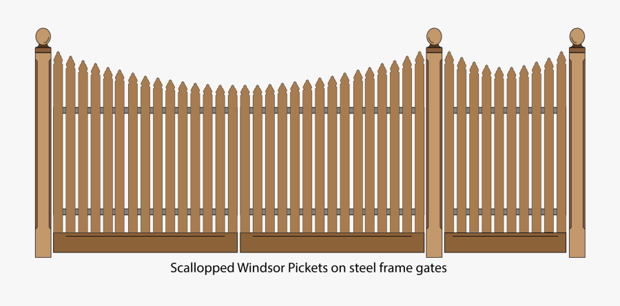 Picket Gate Design, Transparent Clipart