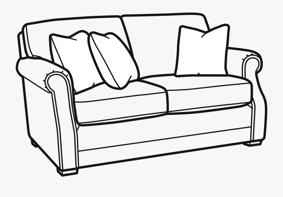 7931-20 - Sofa Images Black White Clipart, Transparent Clipart