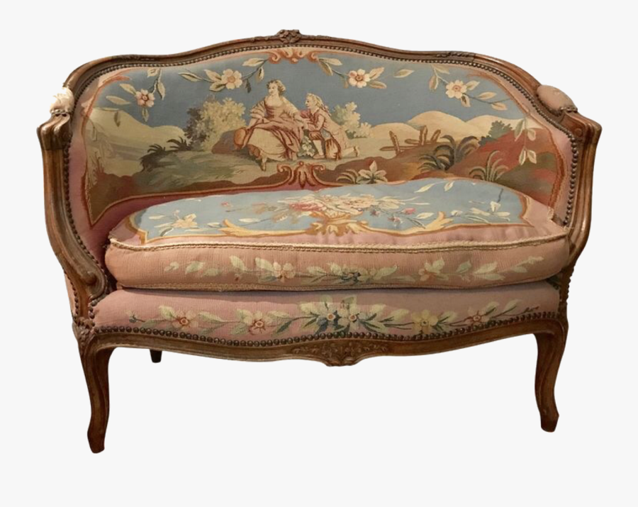 Transparent Vintage Couch Png, Transparent Clipart