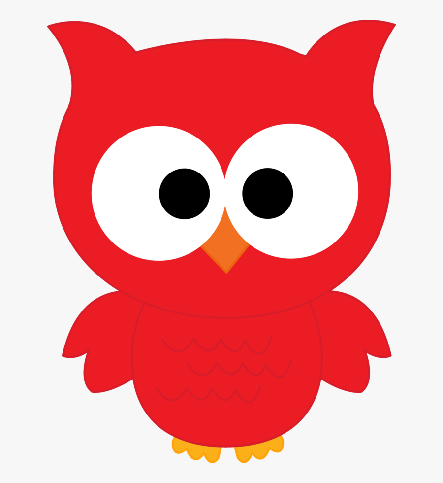 Cute Red Owl Clipart, Transparent Clipart