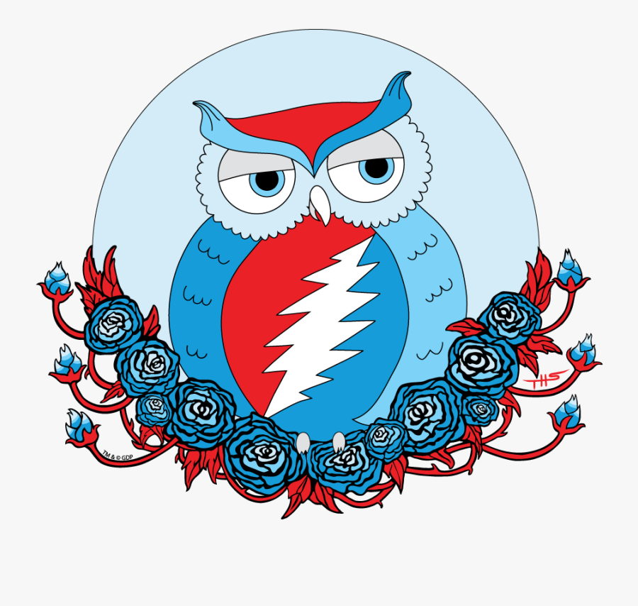 Grateful Dead Steal Your Face Owl, Transparent Clipart