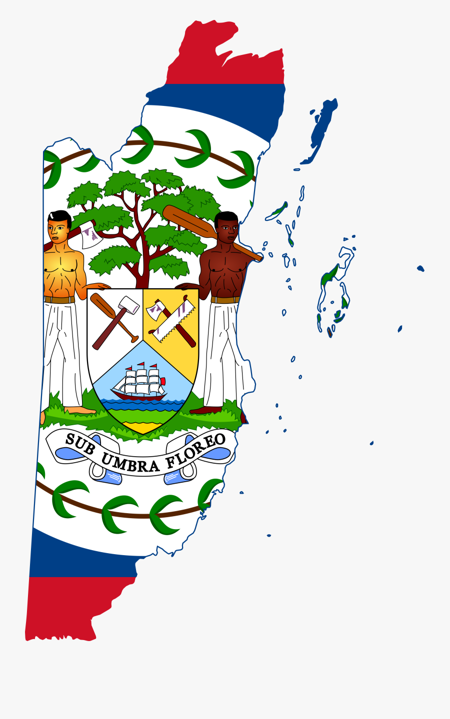 Belize Flag Logo, Transparent Clipart